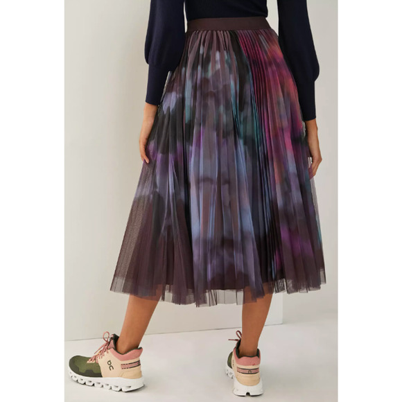 Anthropologie Geisha Designs Skirt XL Dania Tulle Tie Dye Pleated Midi Fairy - Picture 7 of 8
